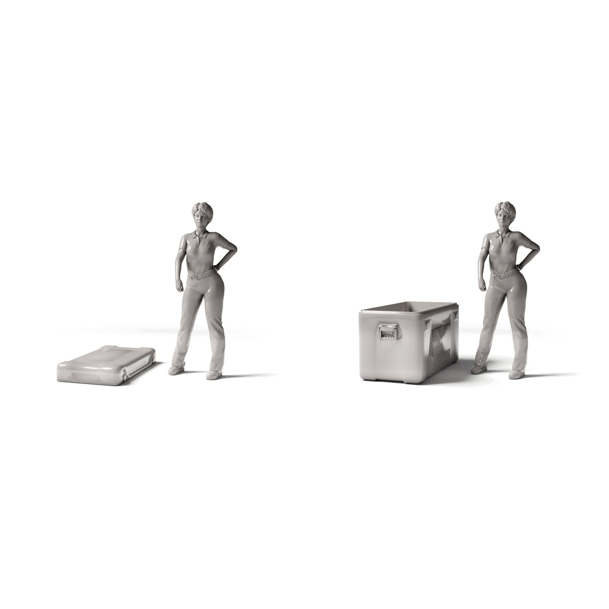 Foto del producto de modelismo de dioramas 1: Diorama de almacenamiento y transporte: caja militar tipo E04 como kit de montaje (Ref. 1280D)
