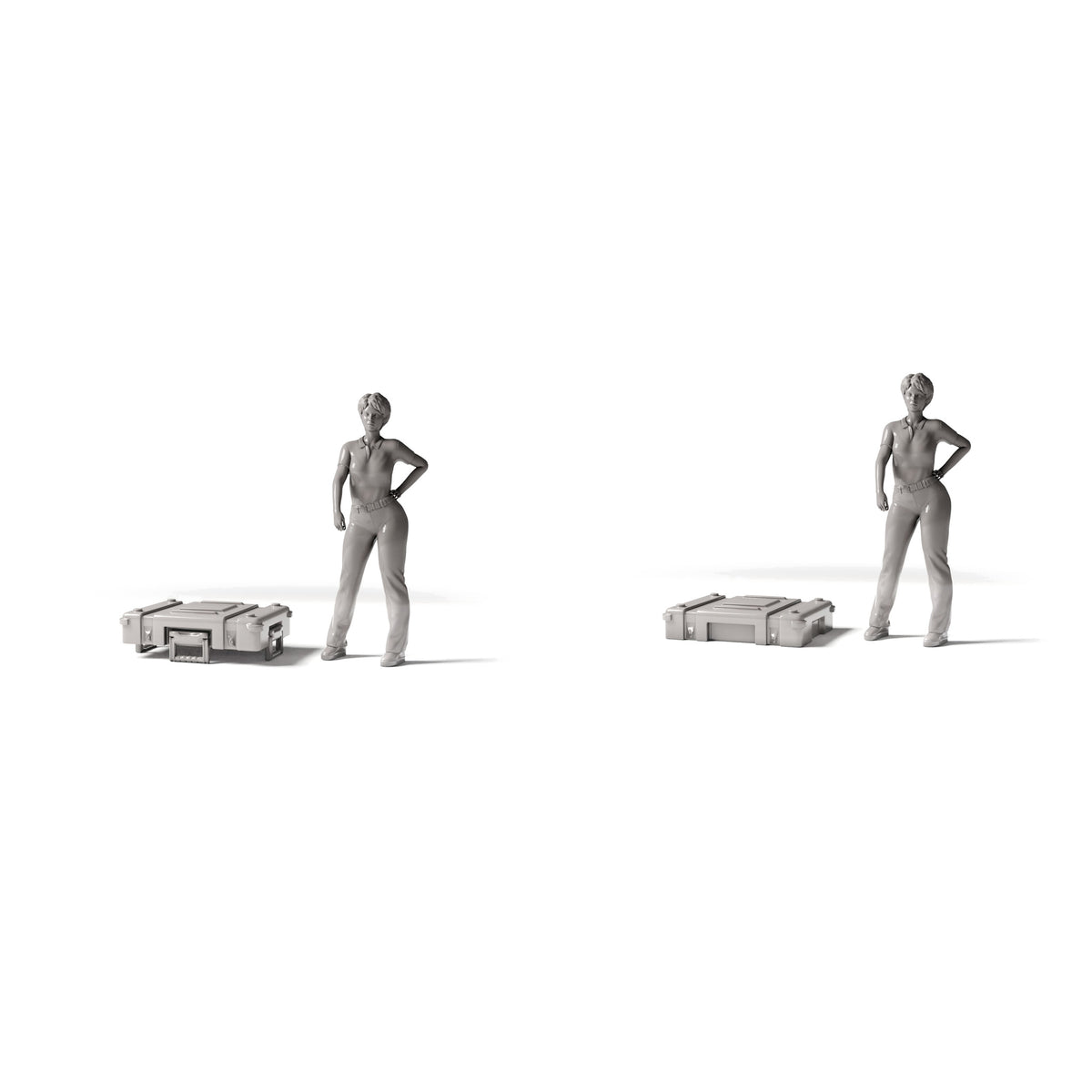 Foto de producto de modelismo de diorama 1: Diorama de almacenamiento y transporte: caja militar tipo E10 como kit de montaje (Ref. 1283D)