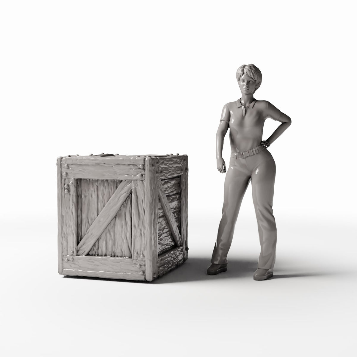 Foto de producto de diorama y modelismo 1: Accesorios para dioramas: caja rústica de madera en miniatura (Ref. 1375D)