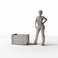 Foto de producto de diorama y modelismo 1: Almacenamiento para dioramas: caja miniatura larga para escenas de mercado (Ref. 1424D)