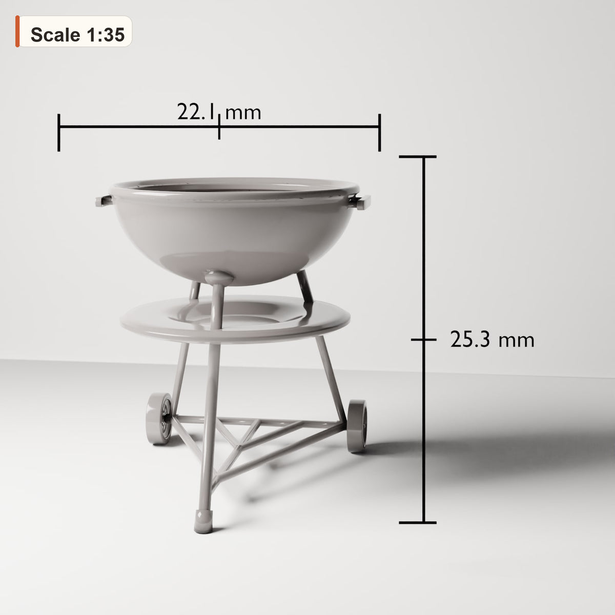 MyPortal 143 1: Diorama Szenendetails: Mobiler Kugelgrill (Ref. 143D)