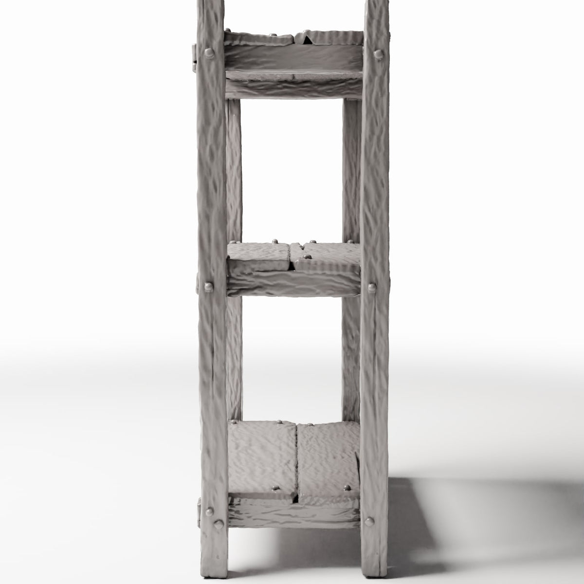 Foto de producto de diorama y modelismo 2: Mobiliario para dioramas: estantería rústica en miniatura con escalera (Ref. 1483D)