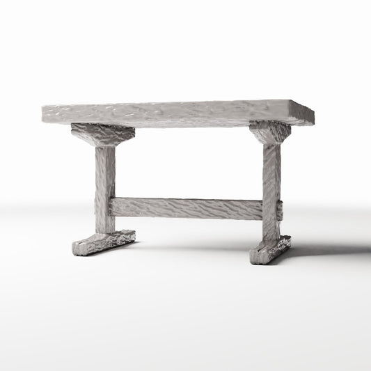Foto de producto de diorama y modelismo 0: Cocina para diorama: mesa rústica de madera para cocina en miniatura (Ref. 1500D)