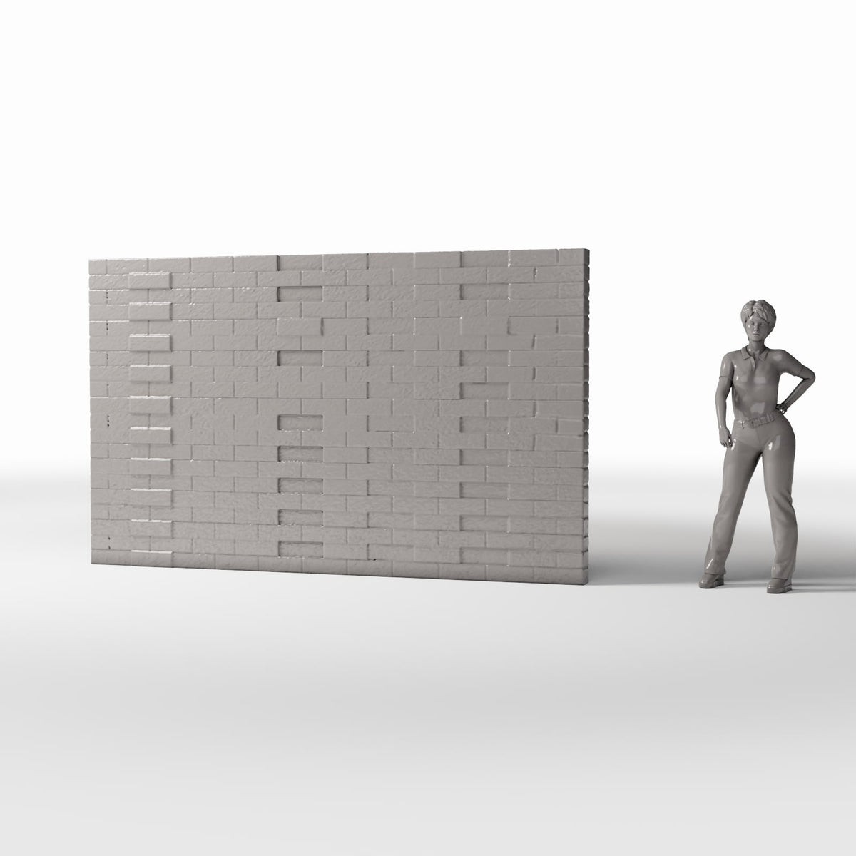 Foto de producto de diorama y modelismo 1: Edificio para diorama: muro de ladrillo dañado como detalle arquitectónico (Ref. 1624D)