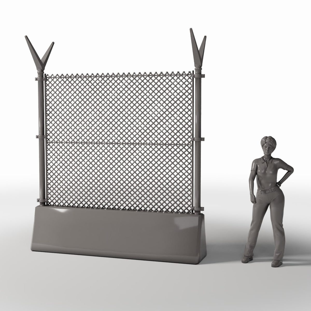 Foto de producto de diorama y modelismo 1: Diorama militar: doble valla de seguridad con base de hormigón (Ref. 1685D)