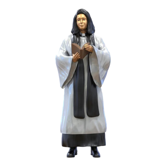 Produktfoto Diorama und Modellbau Miniatur Figur: Geistliche: Pfarrerin / Priesterin mit Bibel in Messe