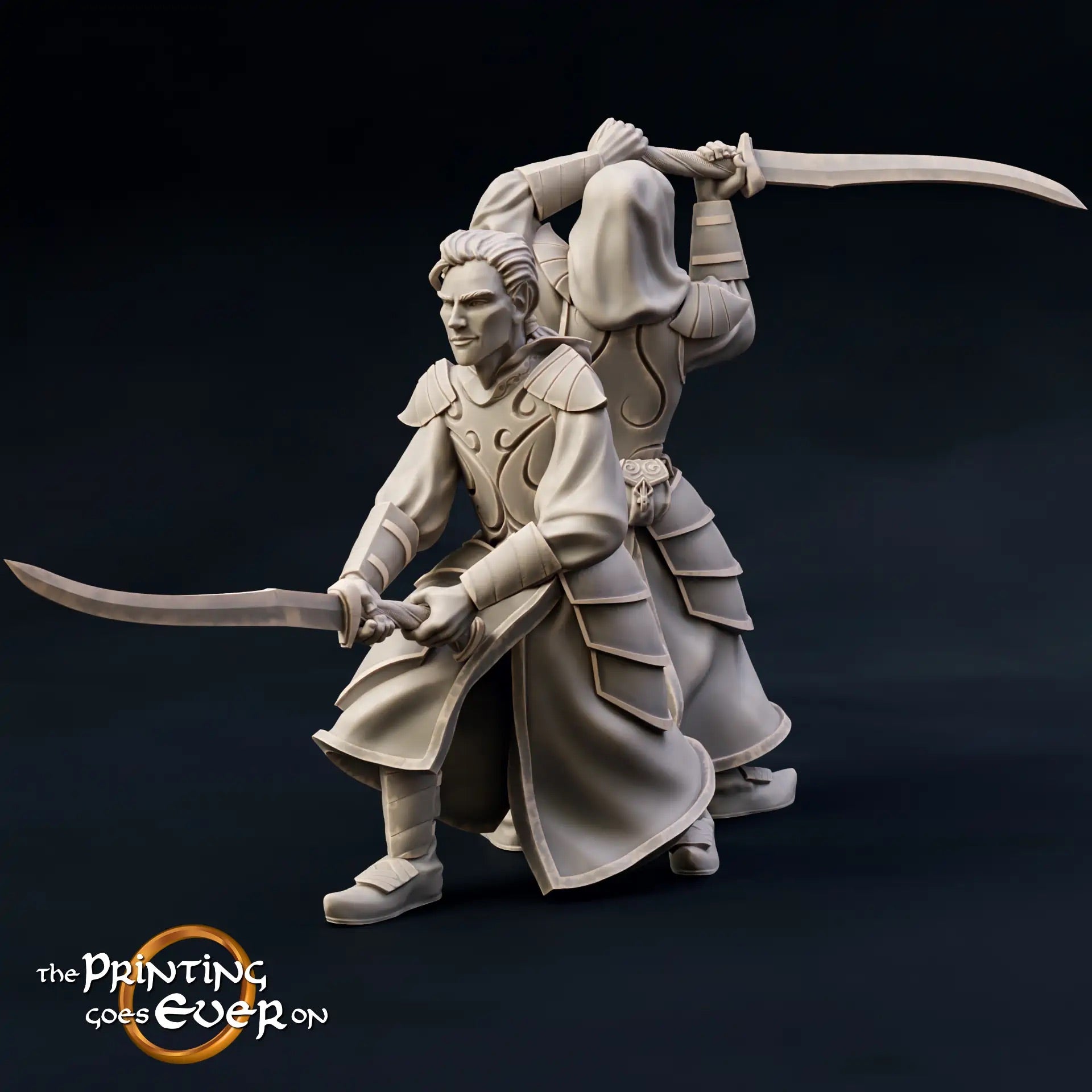 Foto del producto Tabletop 28mm The Printing Goes Ever On (TPGEO) 0: Líder Elfo: Hermanos Príncipes - Guerreros Hábiles