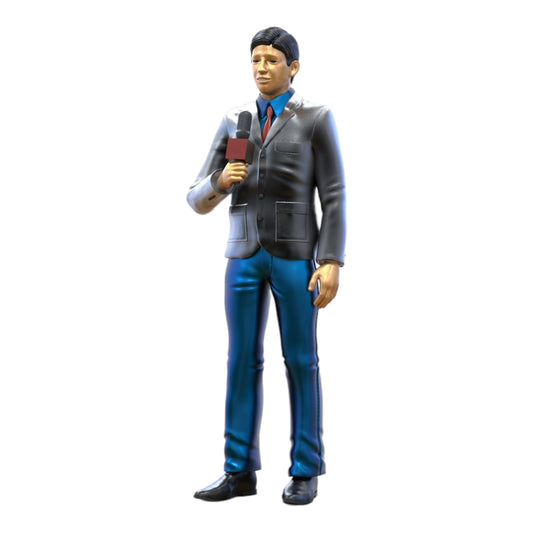 Produktfoto Diorama und Modellbau Miniatur Figur: Reporter Team - Reporter mit Mikro
