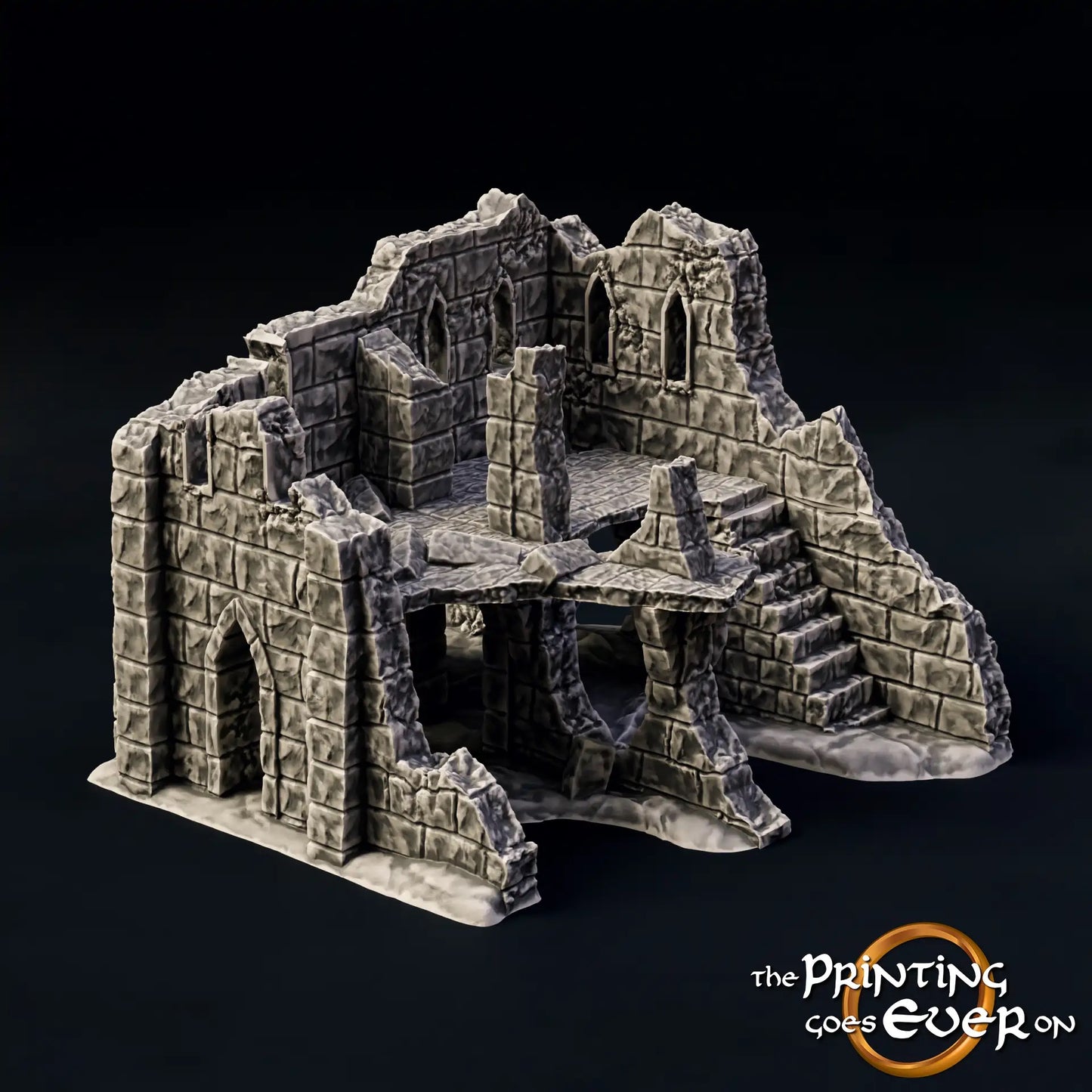 Foto del producto Tabletop 28mm The Printing Goes Ever On (TPGEO) 0: Ruina E - Escombros de una ciudad medieval - Casa destruida