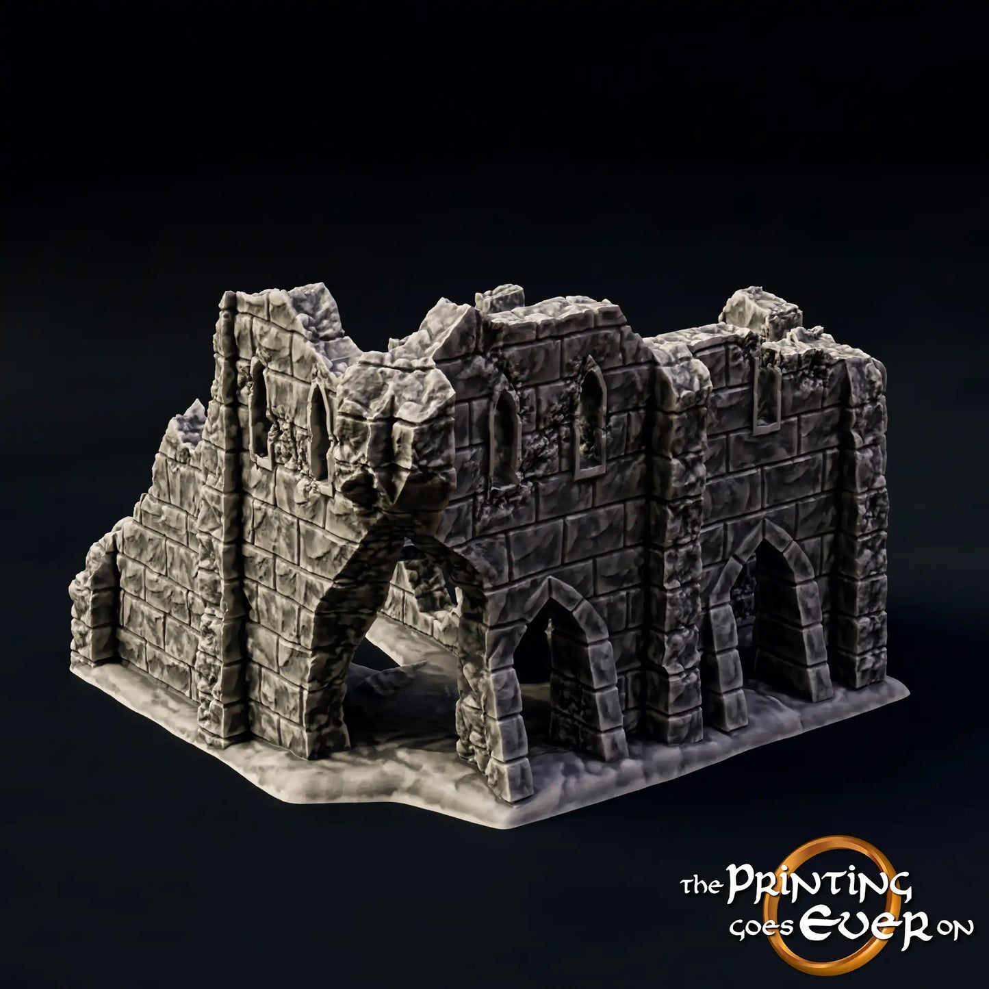 Foto del producto Tabletop 28mm The Printing Goes Ever On (TPGEO) 0: Ruina E - Escombros de una ciudad medieval - Casa destruida