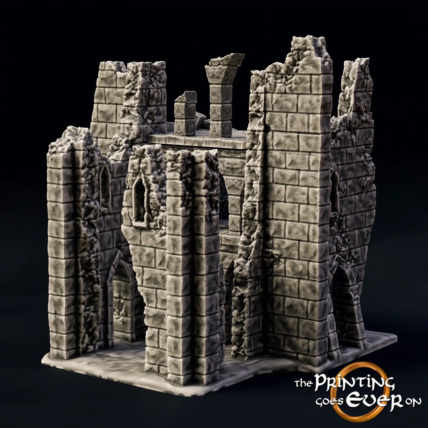 Foto del producto Tabletop 28mm The Printing Goes Ever On (TPGEO) 0: Ruina E - Escombros de una ciudad medieval - Casa destruida