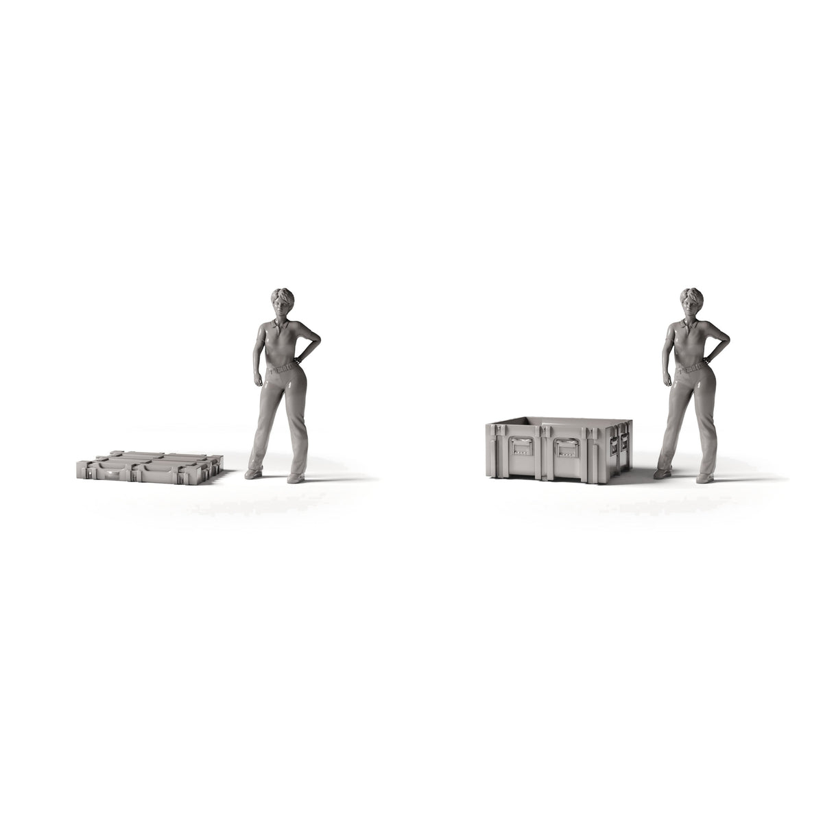 Foto de producto de diorama y modelismo 1: Almacenamiento para dioramas: caja de transporte militar en miniatura (Ref. 1913D)