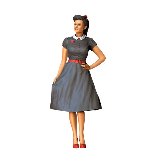 Produktfoto Diorama und Modellbau Miniatur Figur: Frau in Kleid - Rockabilly Style Rock n Roll