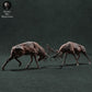 Foto del producto Figura de animal Diorama, Modelismo: 0: Figura de fauna salvaje: ciervos rojos en combate – Diorama de lucha de ciervos (Ref 01_01_71)