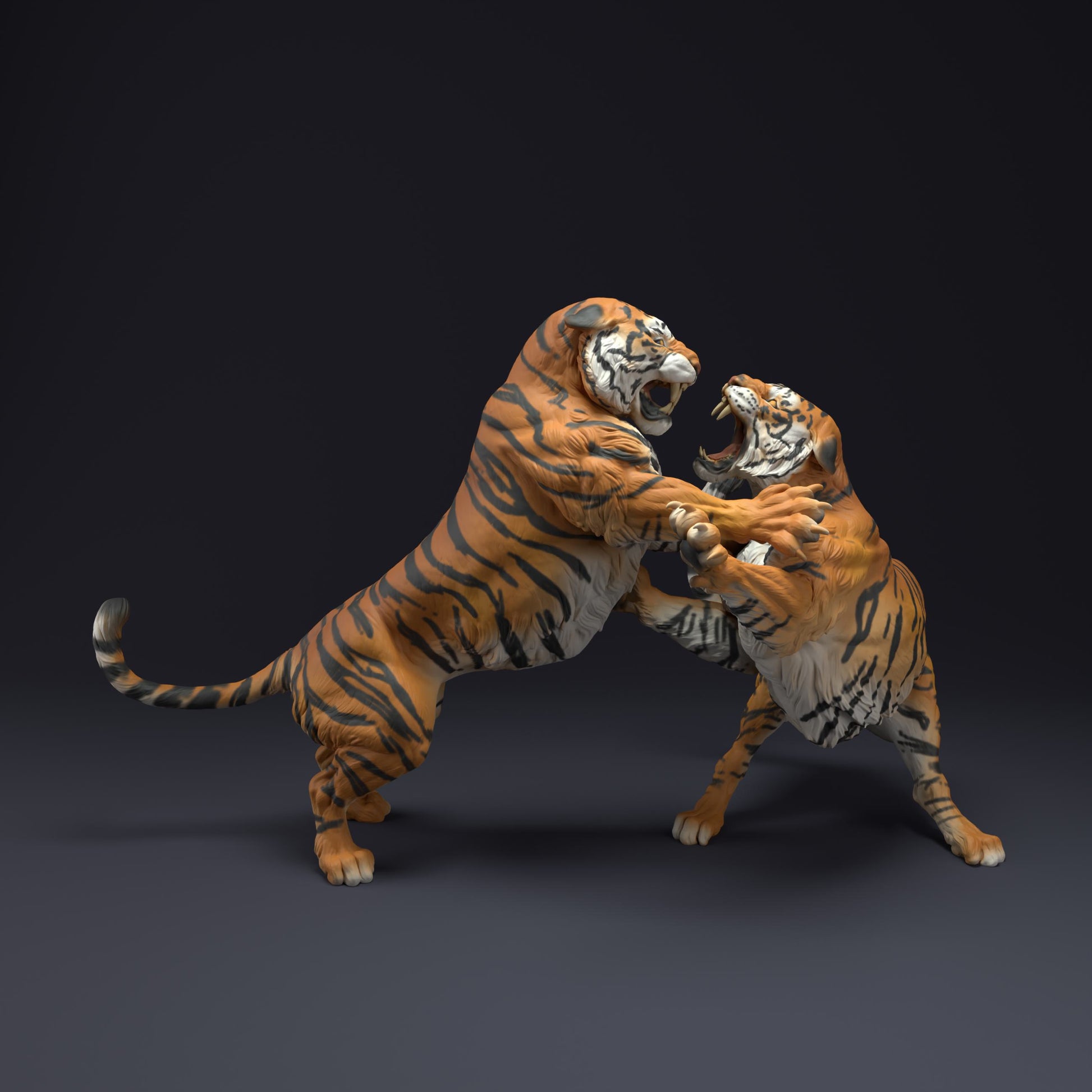Produktfoto Tier Figur Diorama, Modellbau: 0: Wildtier Figur: kämpfende Bengalische Tiger – Diorama Zubehör (Ref 01_01_37)