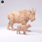 Produktfoto Tier Figur Diorama, Modellbau: 0: Wildtier Figur: Rocky Mountain Ziege mit Jungtier (Ref 25_01_02)