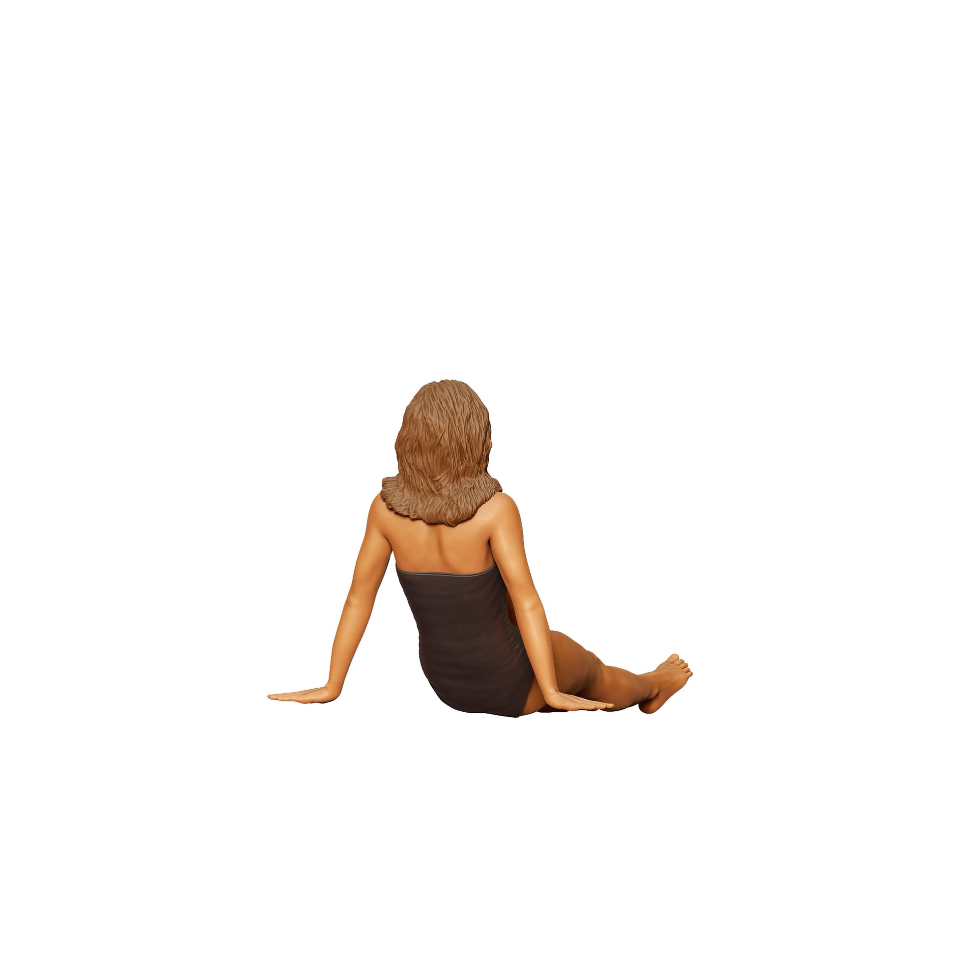 Diorama Modellbau Produktfoto 0: Liegende Frau im Badeanzug – Figur in entspannter Strandpose (Ref. Nr. 435)
