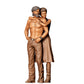 Foto del producto 0: Pareja enamorada: Hombre abrazado por mujer con torso desnudo