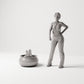 MyPortal 202 1: Diorama de cocina y mesa: cuenco de cerámica con pan (Ref. 202D)