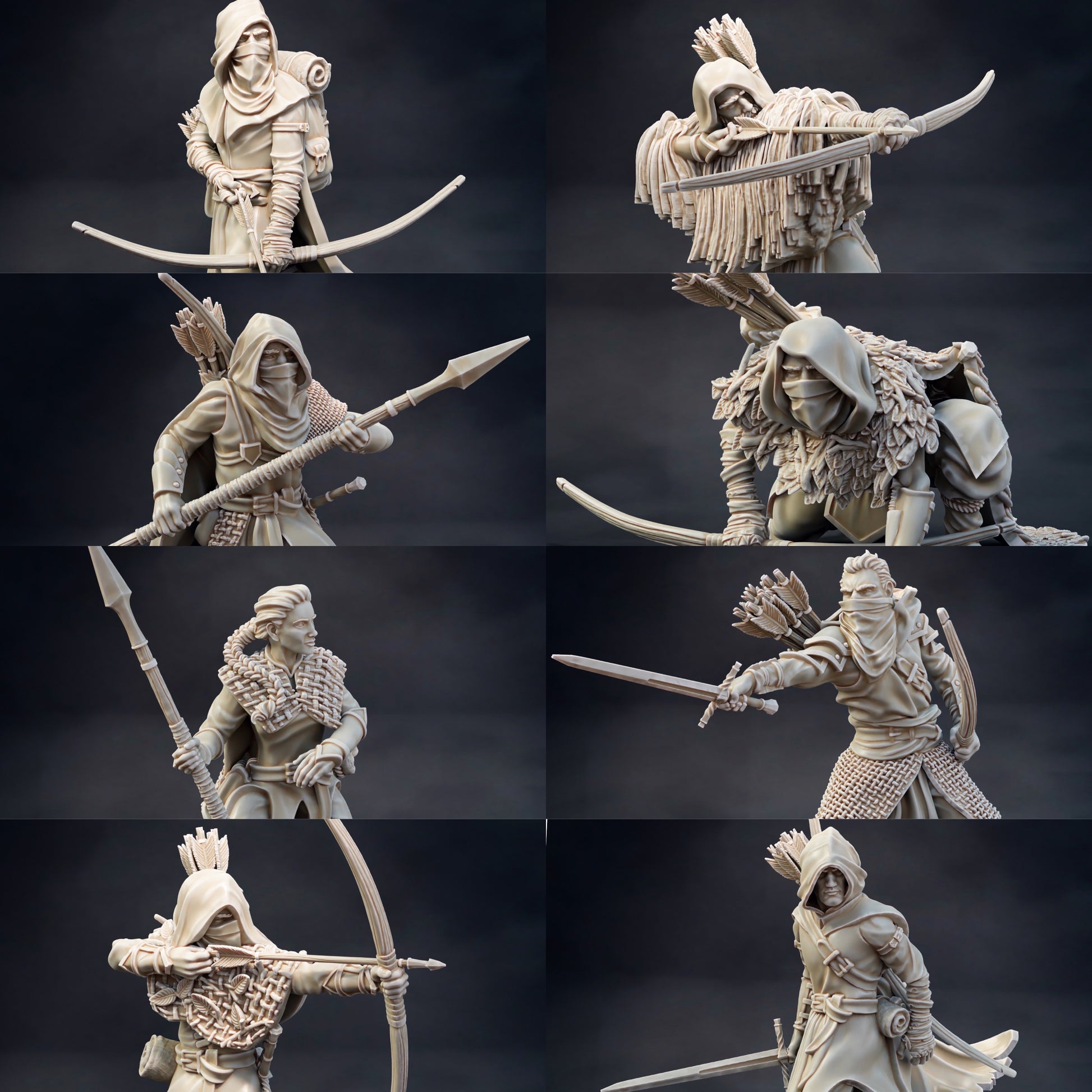 Foto del producto Tabletop 28mm The Printing Goes Ever On (TPGEO) 0: Explorador del Norte: Ranger del bosque con espada, lanza y arco
