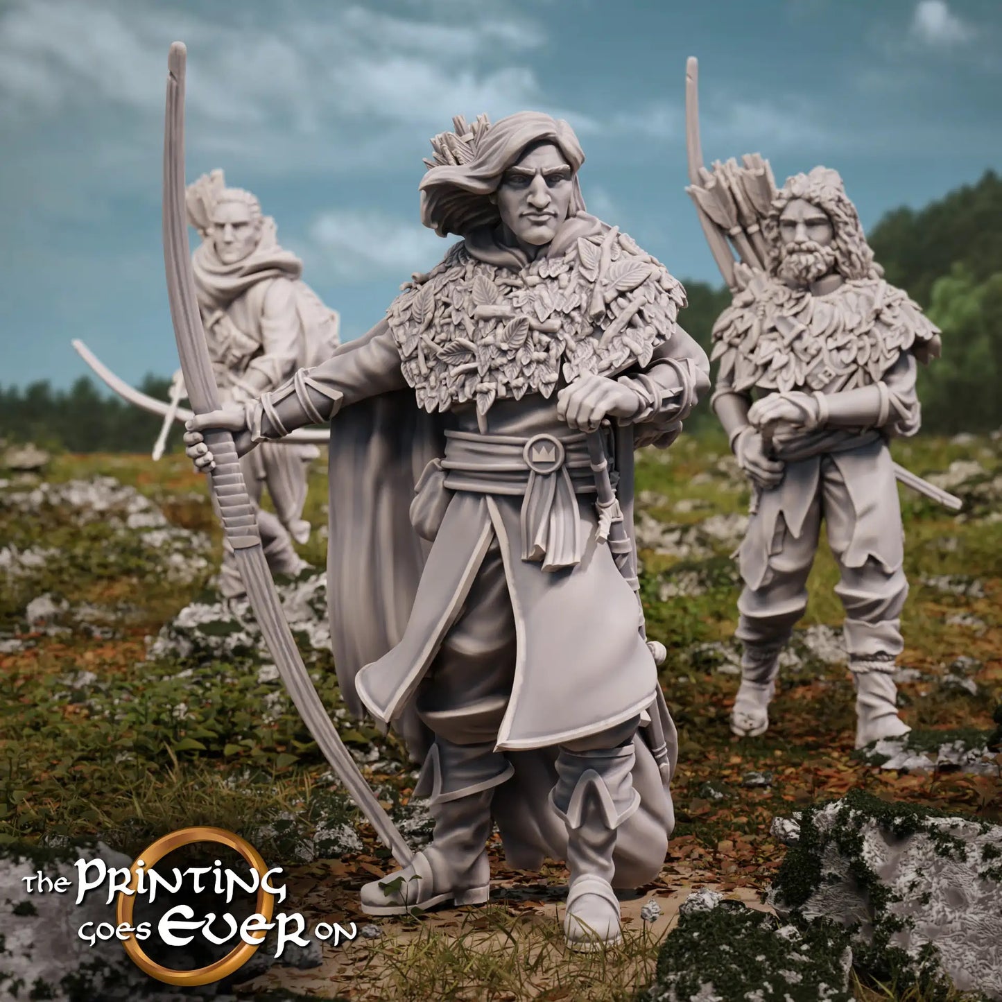 Foto del producto Tabletop 28mm The Printing Goes Ever On (TPGEO) 0: Líder de los exploradores del norte: Ranger del bosque con espada y arco