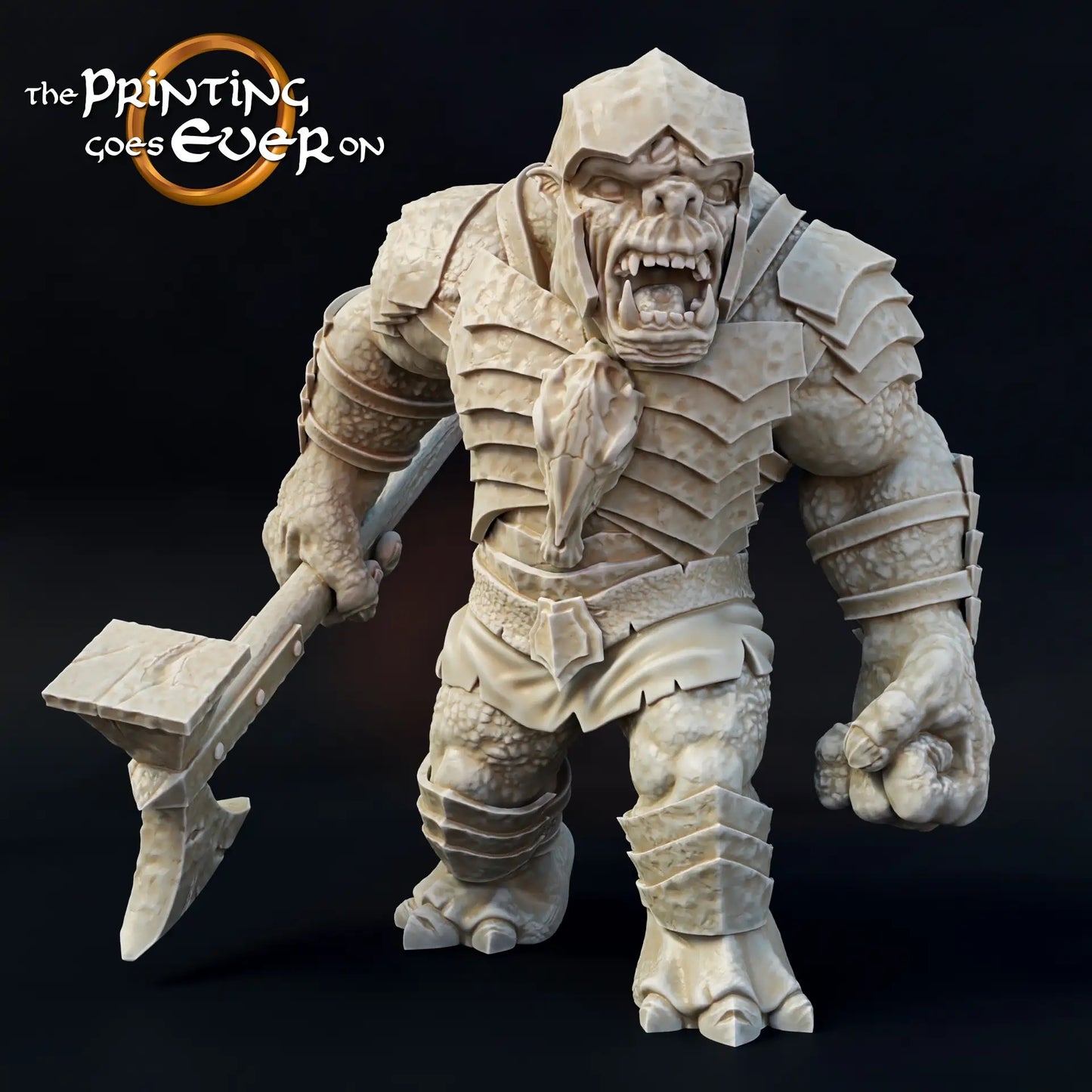 Foto del producto Tabletop 28mm The Printing Goes Ever On (TPGEO) 0: Troll con martillo: Bestia de guerra del mal - Gran criatura/ monstruo