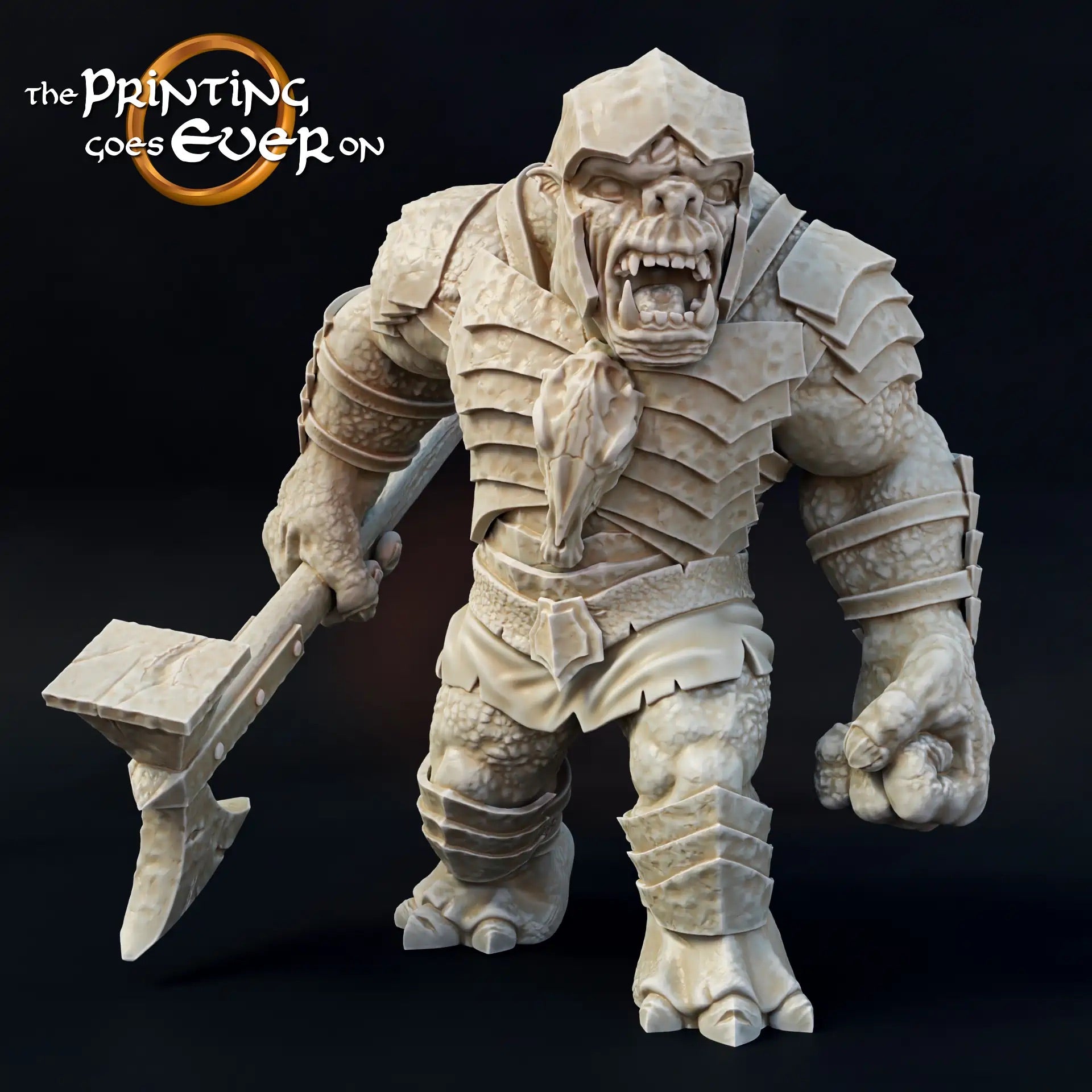 Foto del producto Tabletop 28mm The Printing Goes Ever On (TPGEO) 0: Troll con martillo: Bestia de guerra del mal - Gran criatura/ monstruo
