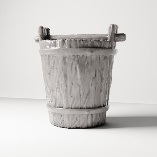 MyPortal 229 0: Terreno para diorama: Cubo de madera rústico con asa (Ref. 229D)