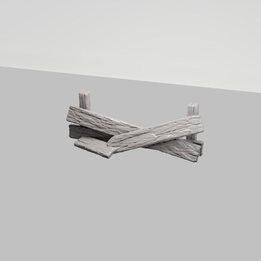 MyPortal 236 0: Terreno para diorama: Barrera de madera rota (Ref. 236D)