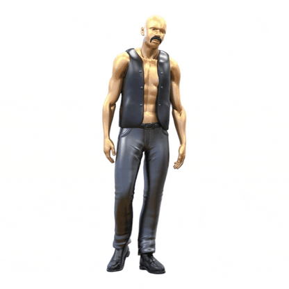Imagen del producto 2 de 7: Miniatura de figura Biker/Miembro de banda con chaleco: Calvo (Nº 283)
