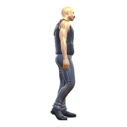 Imagen del producto 4 de 7: Miniatura de figura Biker/Miembro de banda con chaleco: Calvo (Nº 283)
