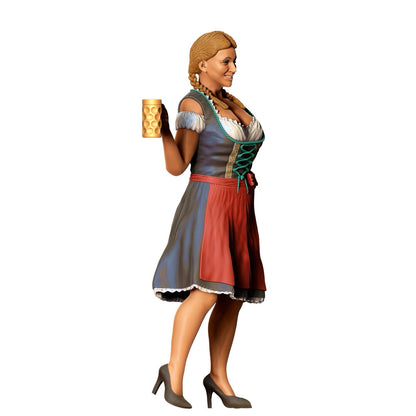 Imagen del producto 3 de 6: Miniatura Figura Oktoberfest: Invitados de la Feria: Mujer con traje tradicional de Dirndl y jarra de cerveza (Nº 290)