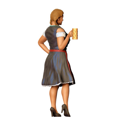 Imagen del producto 4 de 6: Miniatura Figura Oktoberfest: Invitados de la Feria: Mujer con traje tradicional de Dirndl y jarra de cerveza (Nº 290)