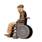 3DP Miniatures 5: Sitzende Figur: Person im Rollstuhl mit erhobener Hand (Ref. Nr. 454)