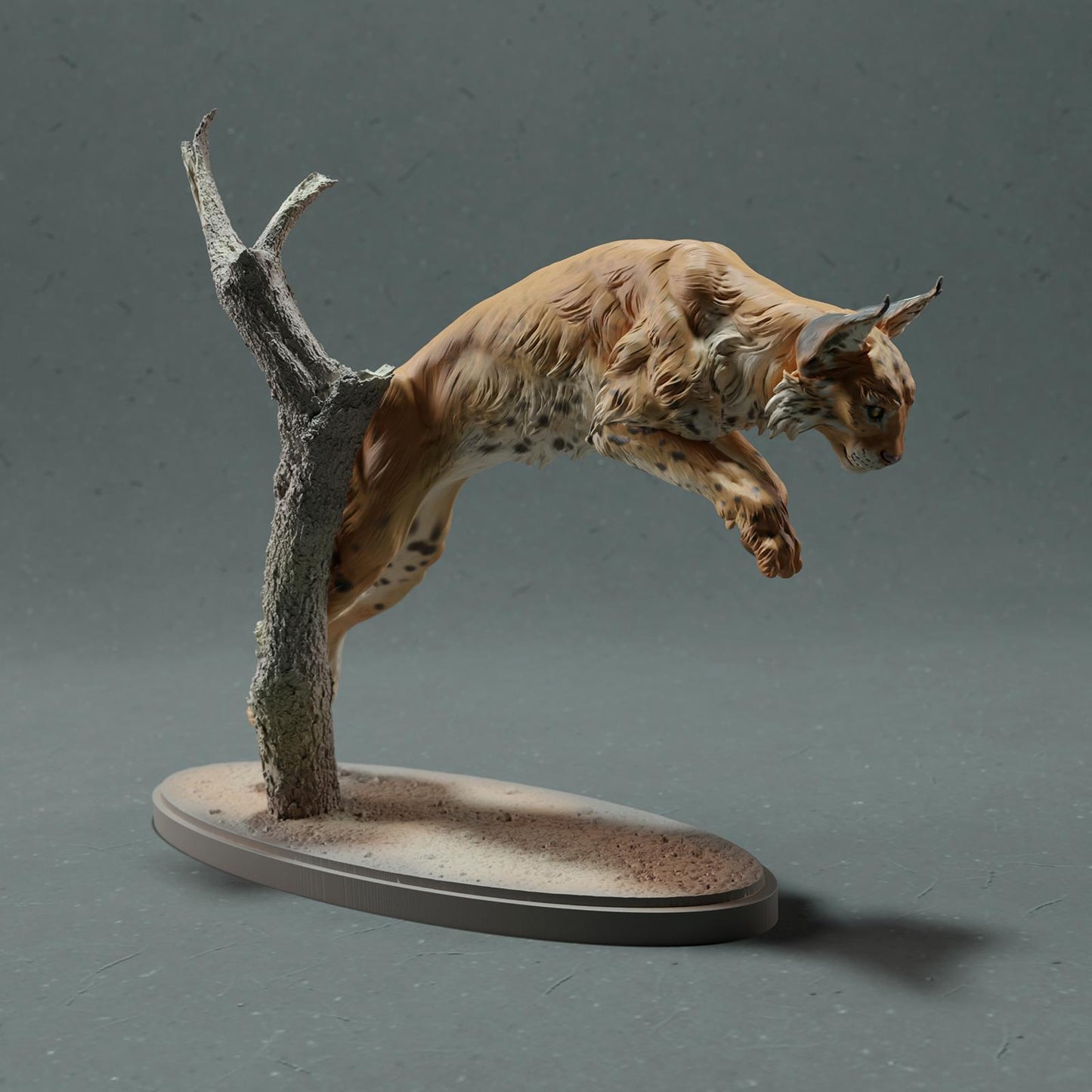 Foto del producto figura de animal diorama, modelismo: 0: figura de fauna salvaje: lince – Bobcat Leep (Ref 01_01_76)