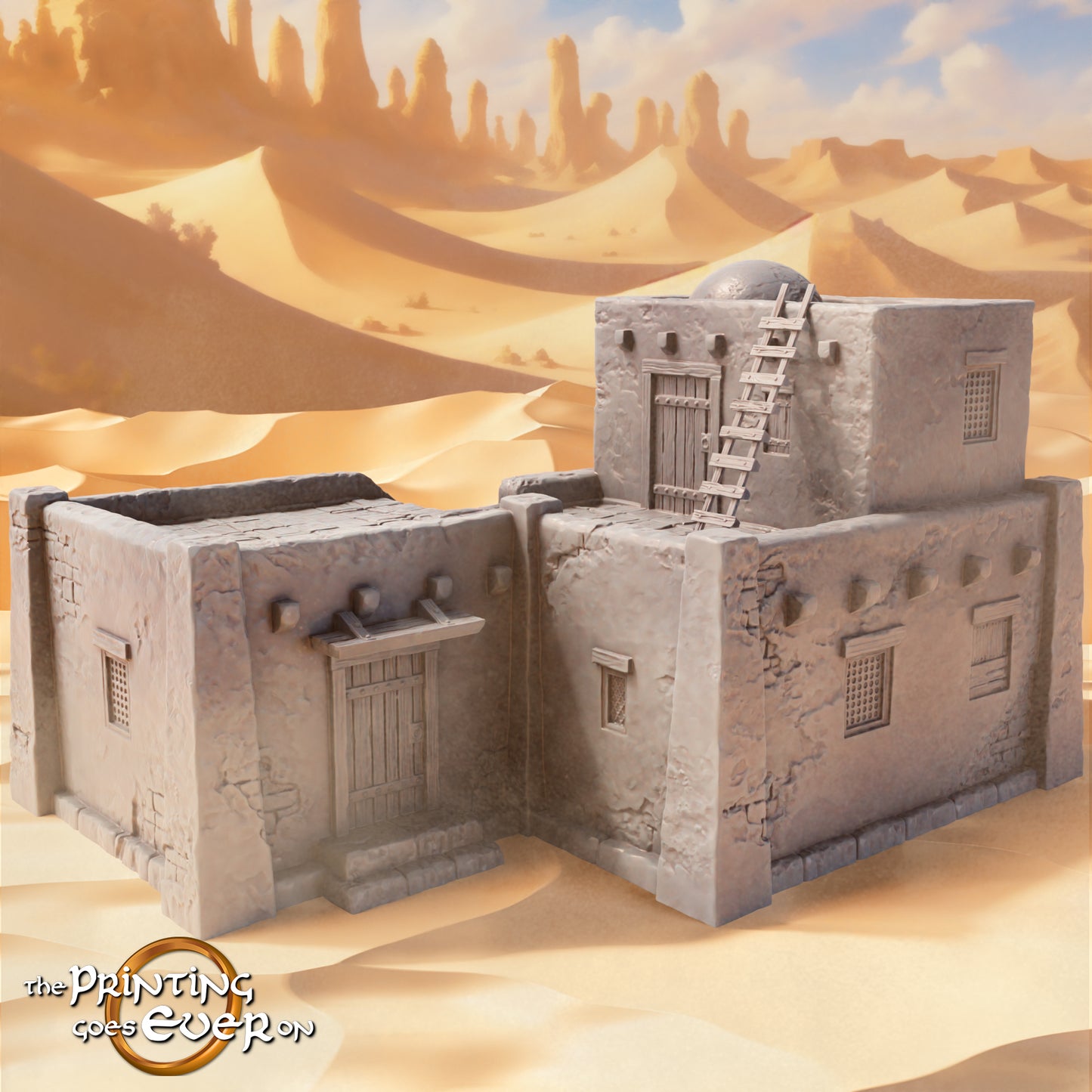 Foto del producto Tabletop 28mm The Printing Goes Ever On (TPGEO) 0: Casa oriental B - Vivienda en el desierto - Habitaciones de las personas del sur