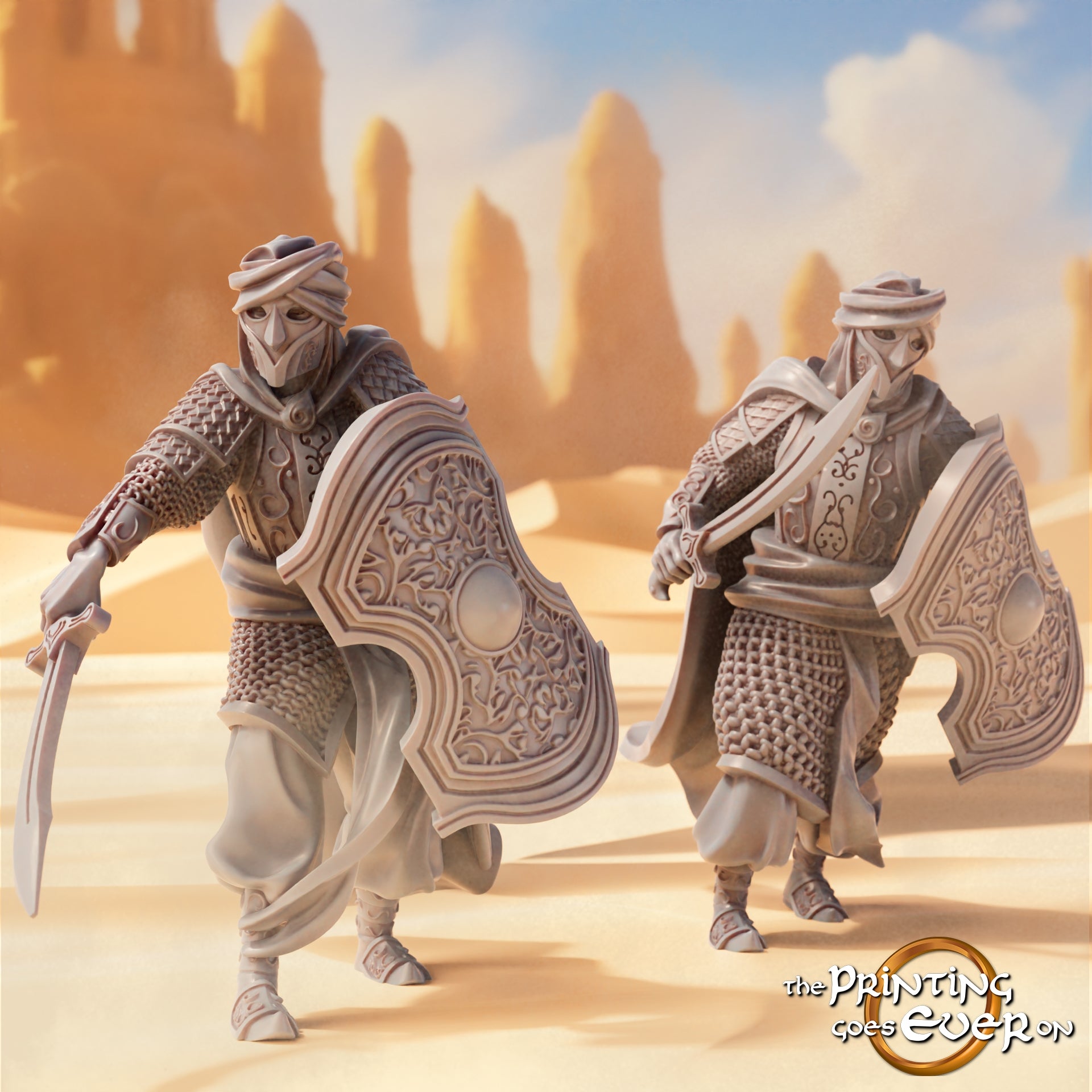 Foto del producto Tabletop 28mm The Printing Goes Ever On (TPGEO) 0: Guerreros del Este 2: Pueblos del desierto con arco, lanza y espada - Nómadas orientales del desierto