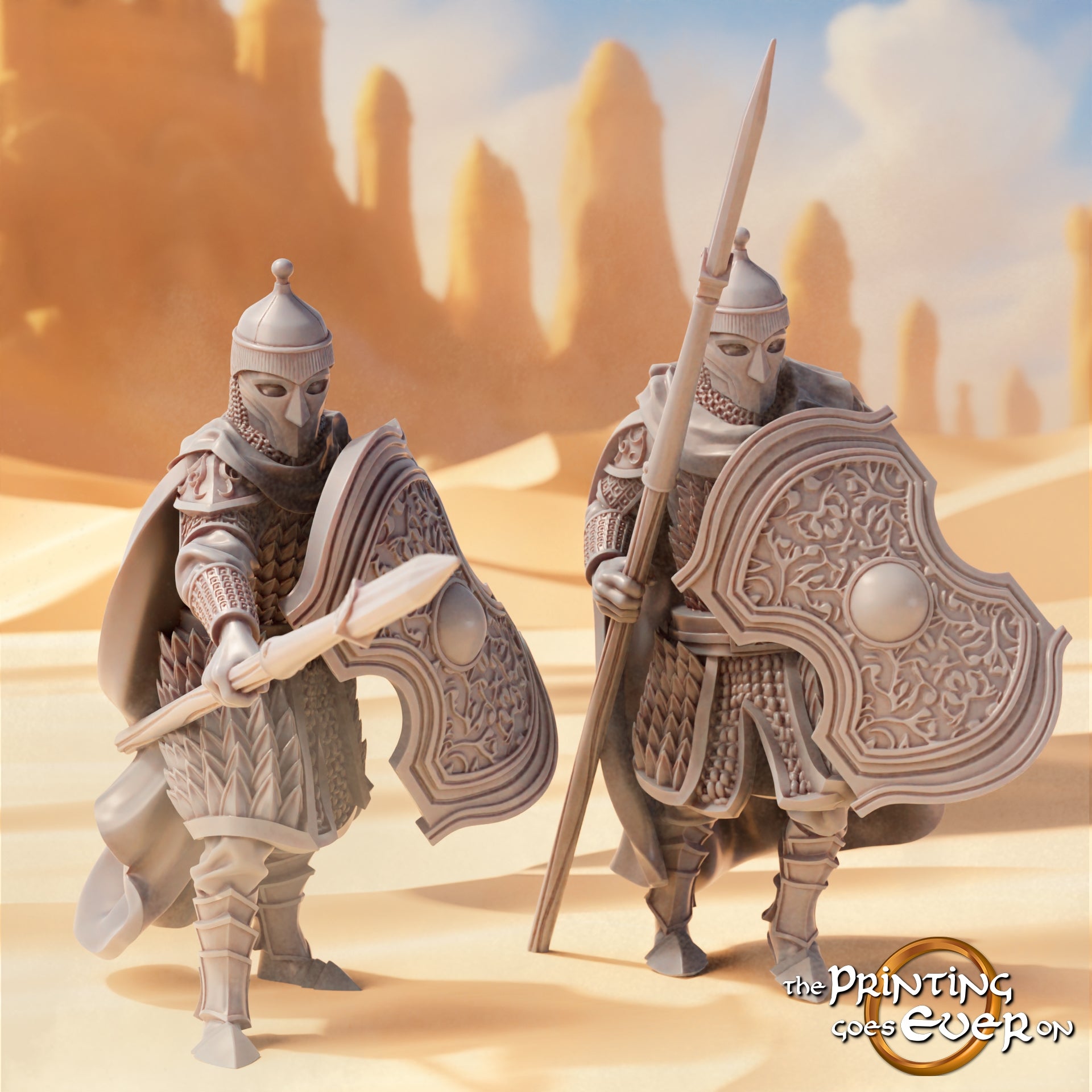 Foto del producto Tabletop 28mm The Printing Goes Ever On (TPGEO) 0: Guerreros del Este 2: Pueblos del desierto con arco, lanza y espada - Nómadas orientales del desierto