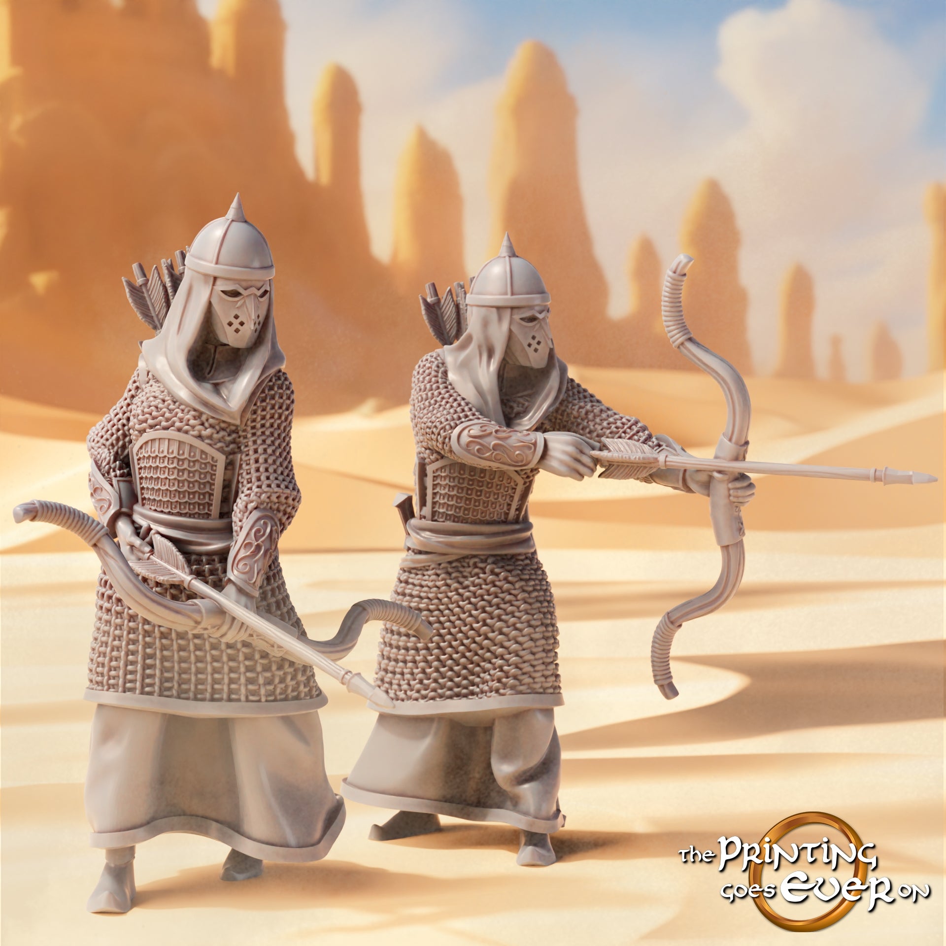 Foto del producto Tabletop 28mm The Printing Goes Ever On (TPGEO) 0: Guerreros del Este 2: Pueblos del desierto con arco, lanza y espada - Nómadas orientales del desierto