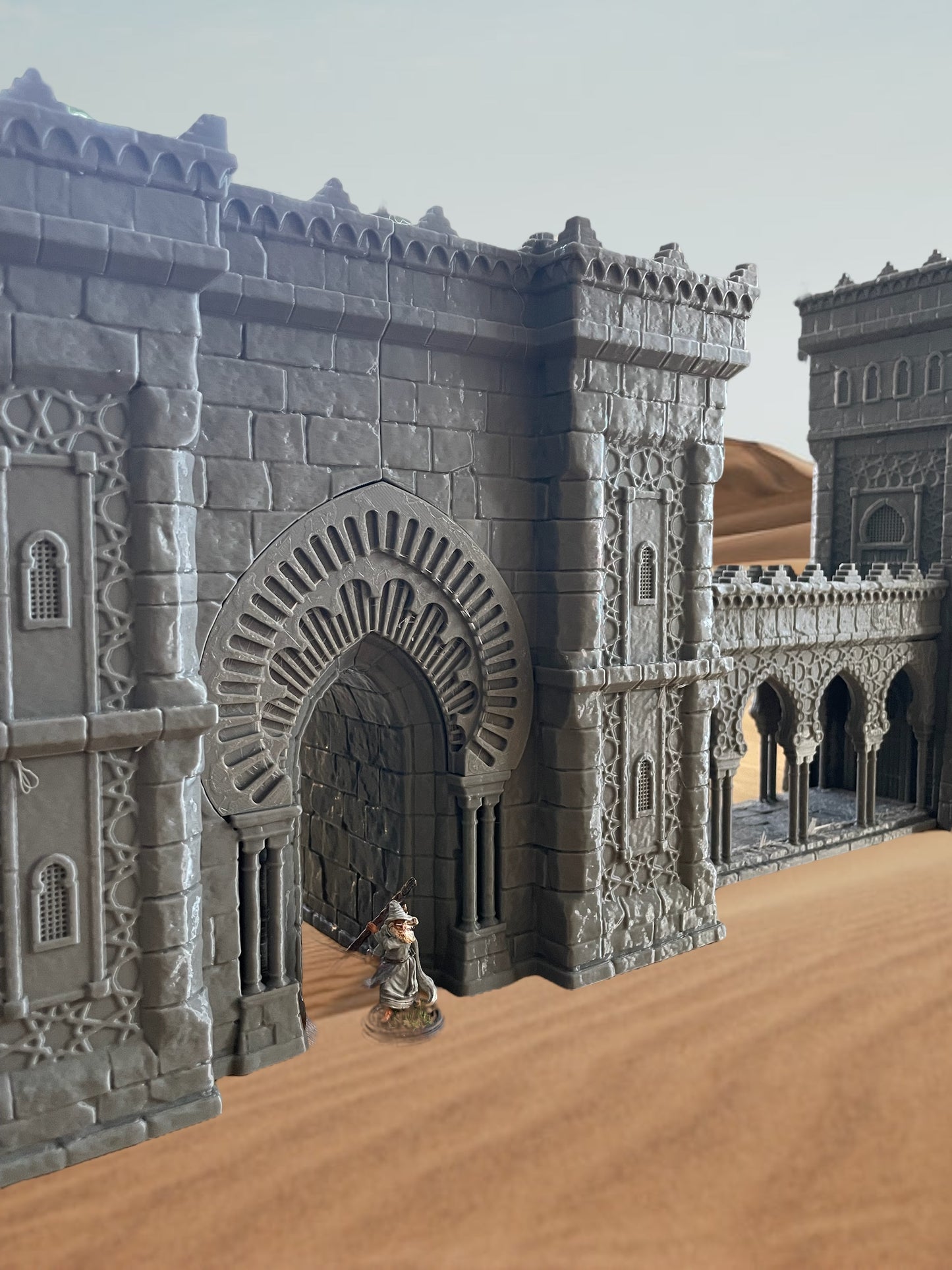 Foto del producto Tabletop 28mm The Printing Goes Ever On (TPGEO) 0: Puerta oriental - Fortificación de una ciudad oriental - Puerta, torre y muralla