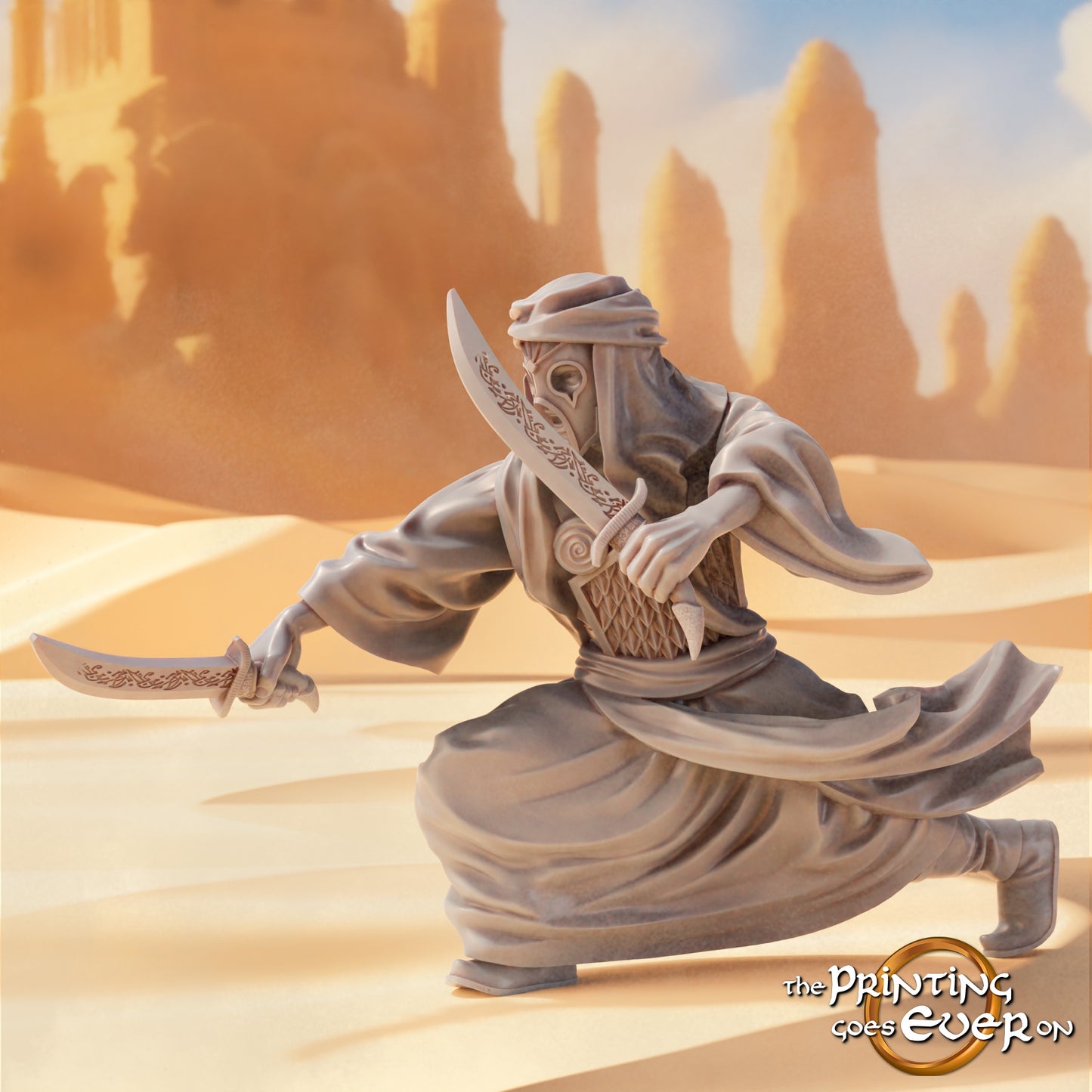 Foto del producto Tabletop 28mm The Printing Goes Ever On (TPGEO) 0: Asesinos del Este: Sombras sigilosas con armas envenenadas - Guerreros de élite orientales