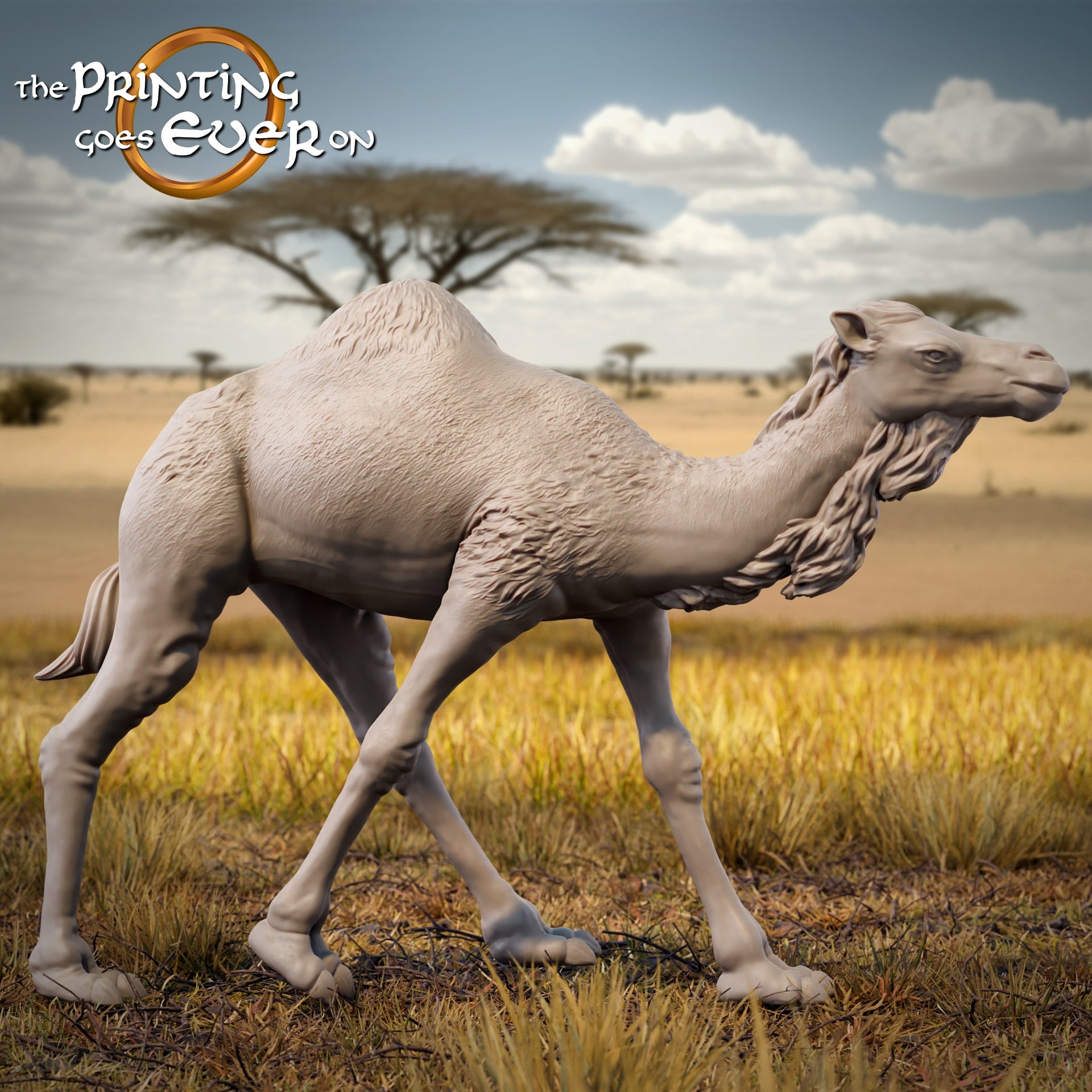 Foto del producto Tabletop 28mm The Printing Goes Ever On (TPGEO) 0: Camello: Leal animal de carga del desierto
