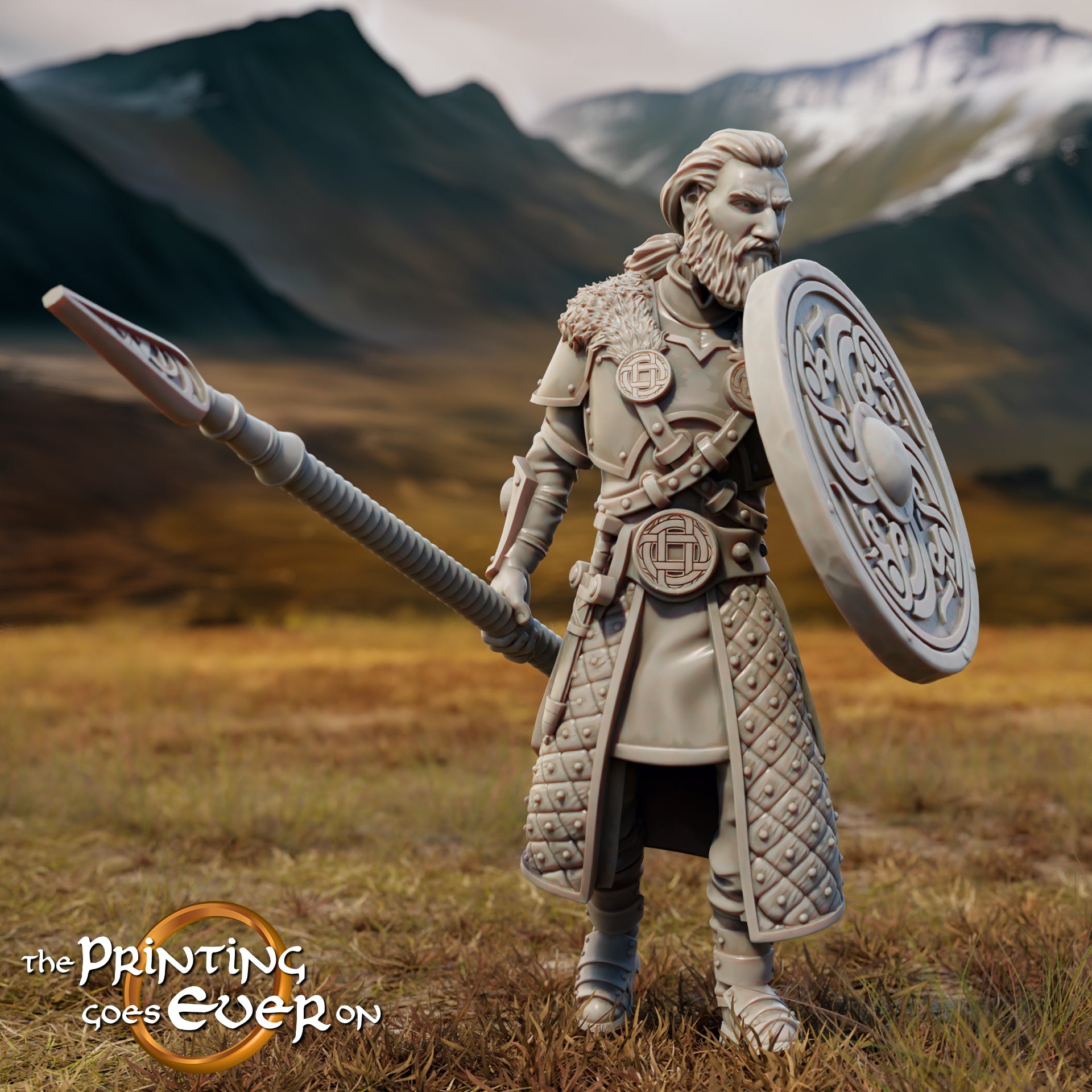 Foto del producto Tabletop 28mm The Printing Goes Ever On (TPGEO) 0: Comandante Ebremer a caballo y a pie: Leal general del rey