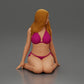 Diorama de modelismo foto de producto 1: Miniatura femenina en bikini, sentada sobre una base plana - Diorama de playa (Ref Nr. A83)