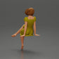 Diorama Modelismo Foto de producto 3: Miniatura de diorama: Mujer sentada con vestido, descalza, cabello corto al viento (Ref Nr. A95)
