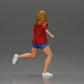Diorama modelismo foto de producto 3: Figura de diorama: Joven mujer corriendo con camisa abierta y pantalones cortos, decidida (Ref Nr. A102)