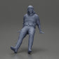 Foto del producto de modelismo de diorama 6: Figura de miniatura sentada, hombre con ropa histórica, gorra y tirantes (Ref Nr. A84)