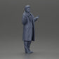 Foto del producto de modelismo de diorama 7: Miniatura de diorama: detective policial en abrigo, de pie con las manos abiertas (Ref Nr. A63)