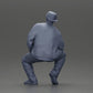Diorama modelismo foto de producto 9: figura de diorama: hombre de hip-hop sentado con chaqueta, gorra y zapatillas deportivas (Ref Nr. A62)