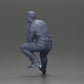 Foto del producto de modelismo de diorama 10: Figura sentada de diorama: Hombre turco con corbata y chaleco, medio arrodillado (Ref Nr. A72)